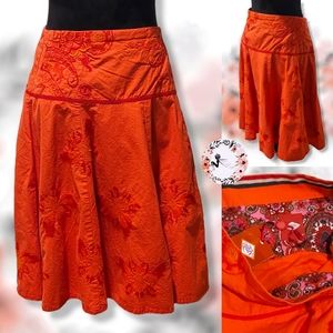 🆕Oilily NWT Embroidered A-line Skirt size 42 (XL)